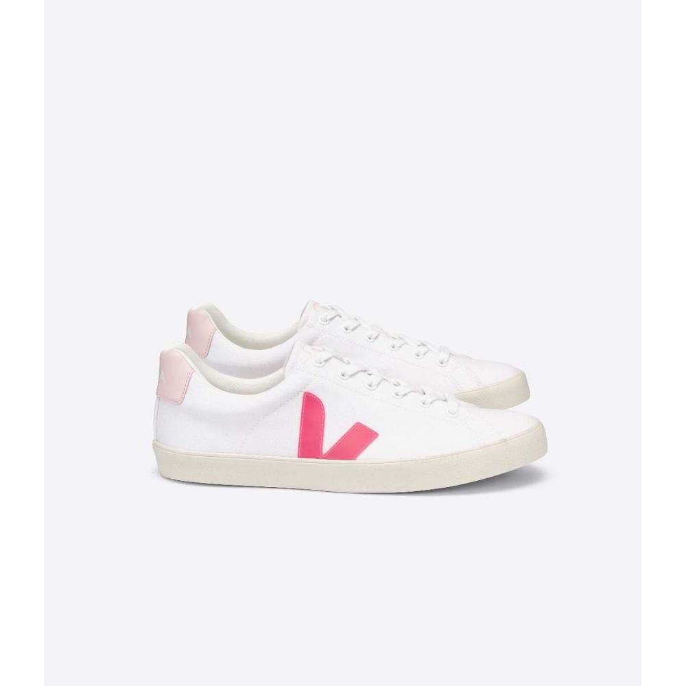 Veja ESPLAR SE CANVAS Women\'s Sneakers White/Pink | CA 608EBC